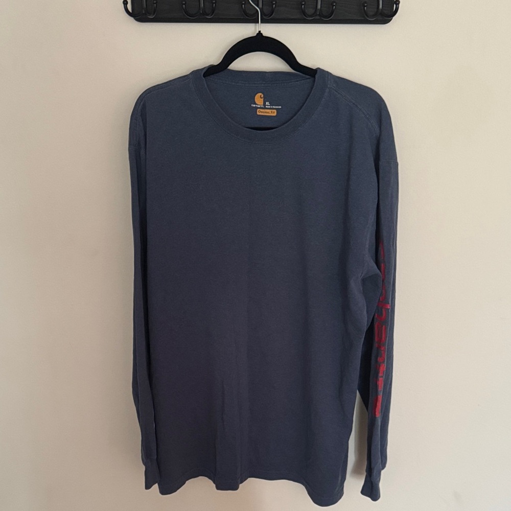 Carhartt Men's Navy Long Sleeve Tee